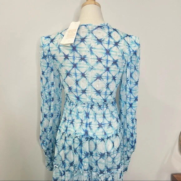 NWT Rococo Sand Volna Maxi Dress in Blue Multi Watercolor Floral Print xsmall - Picture 6 of 13